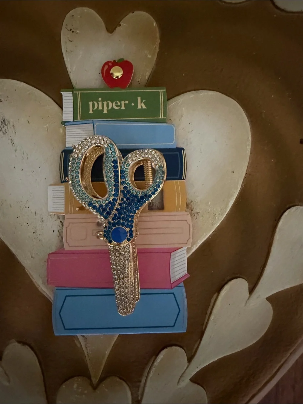 Piper K Glass Stones Scissors Hair Claw